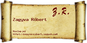 Zagyva Róbert névjegykártya